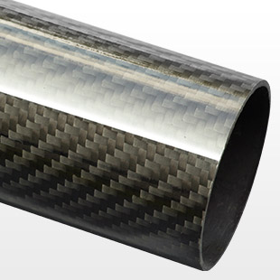 50mm(47mm) Woven Finish Carbon Fibre Tube CFT-WF-5-3-1