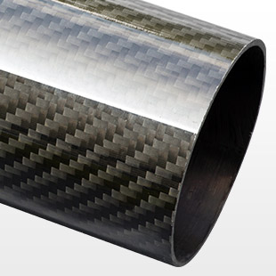 60mm(57mm) Woven Finish Carbon Fibre Tube CFT-WF-60-57-1